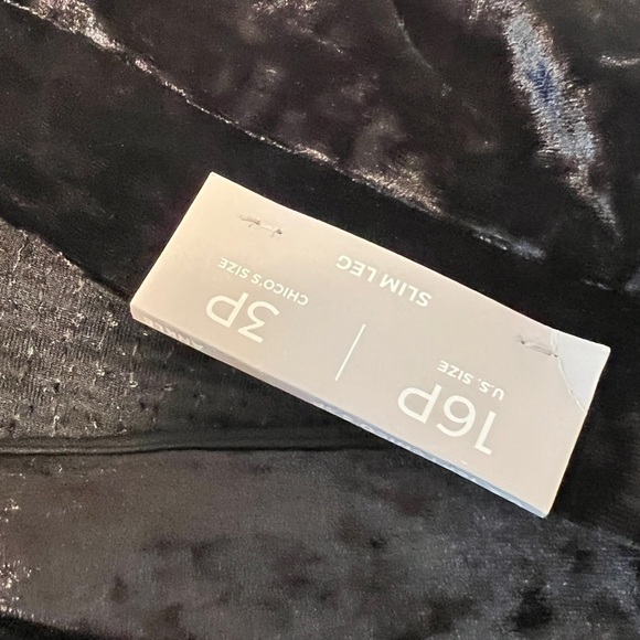 Chico’s velvet and sequins evening slim leg pants - Picture 3 of 8